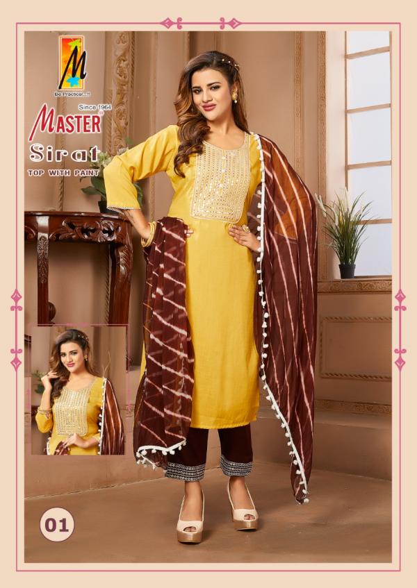 Master Sirat Fancy Kurti With Bottom Dupatta Collection